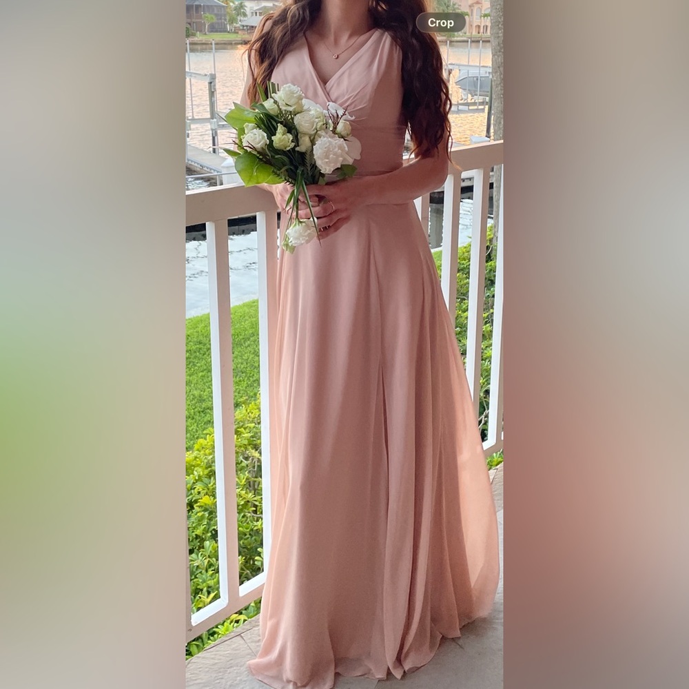David's Bridal Sand Bridesmaid Beach Dress